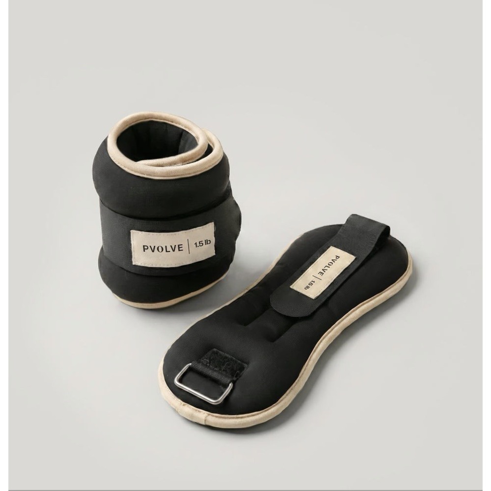 Pair Pvolve 1.5lb Adjustable Ankle Weights for Men & Women Bone NEW
